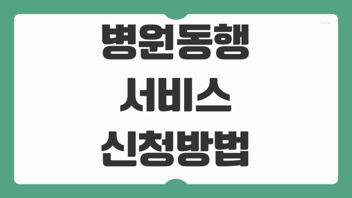 병원동행서비스 신청 방법 이용 대상 비용 지원 지역 보호자 대행 서비스 안내
