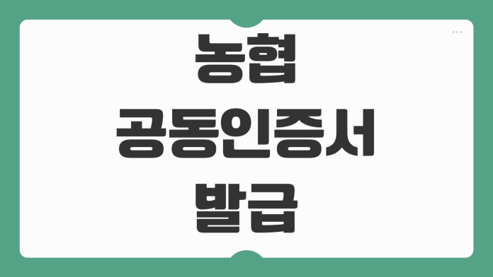농협 공동인증서 발급 방법 인터넷뱅킹 등록 재발급 갱신 모바일 사용 안내 농협 공동인증서 발급 방법 인터넷뱅킹 등록 재발급 갱신 모바일 사용 안내