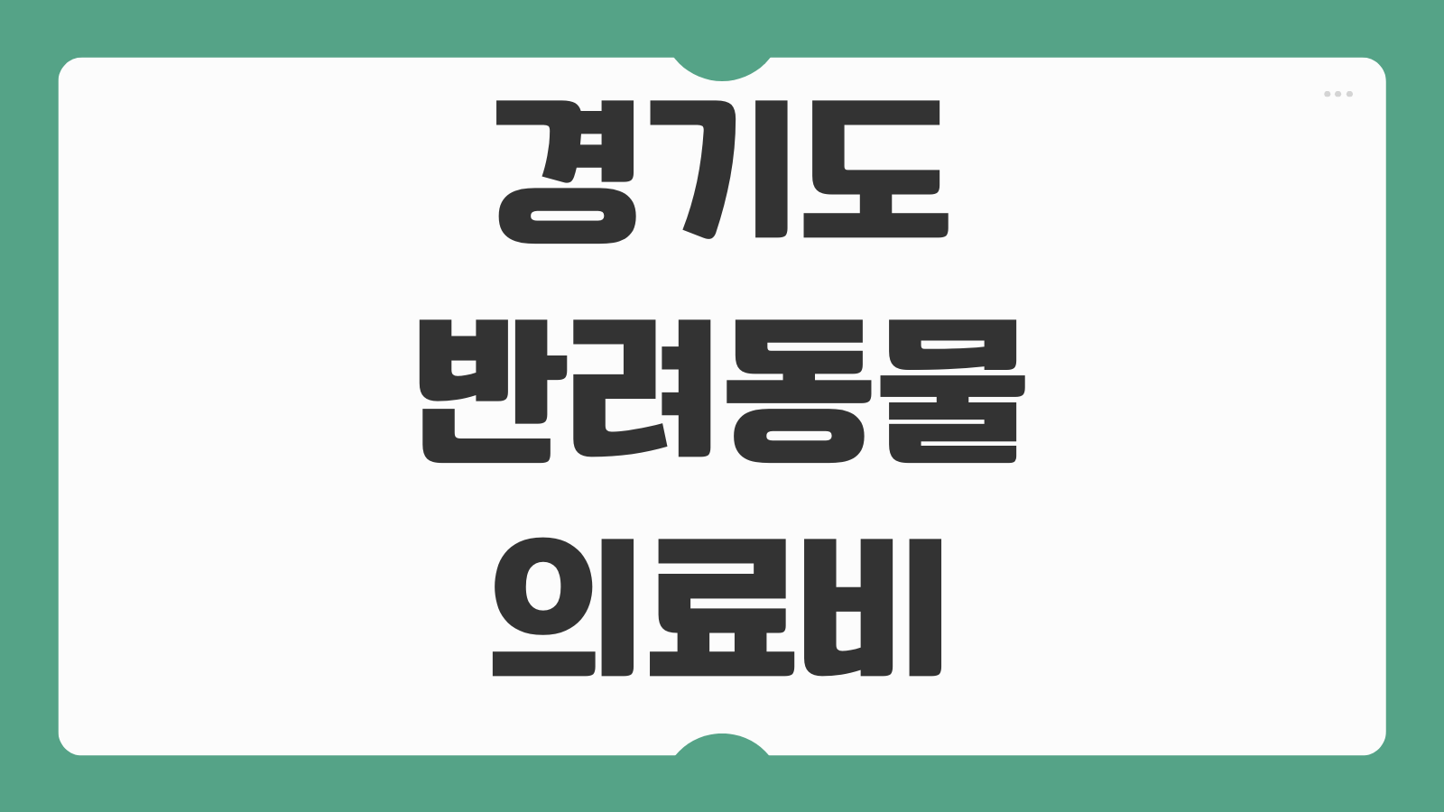 경기도 반려동물 의료비 지원 신청 방법 대상 조건 지원 금액 참여 지자체 정리