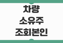차량 소유주 조회 본인 확인과 타인 차량 합법적 확인 방법 정리 차량 소유주 조회 본인 확인과 타인 차량 합법적 확인 방법 정리