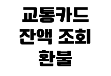교통카드 잔액 조회 환불 신청 분실 신고 청소년 등록 방법 교통카드 잔액 조회 환불 신청 분실 신고 청소년 등록 방법