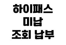 하이패스 미납 조회 납부 방법 영수증 출력 단말기 등록 변경 절차 하이패스 미납 조회 납부 방법 영수증 출력 단말기 등록 변경 절차