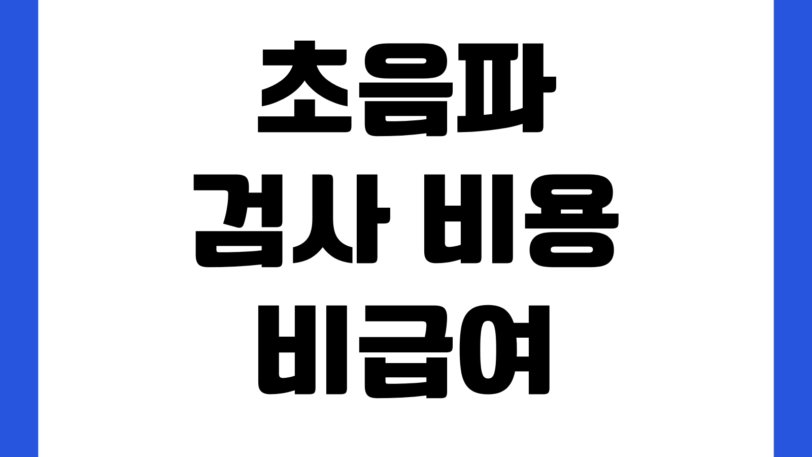 초음파 검사 비용 비급여 확인 실비 청구 서류 병원별 차이