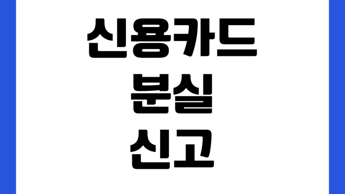 신용카드 분실 신고 재발급 해외 결제 차단 사용 내역 확인