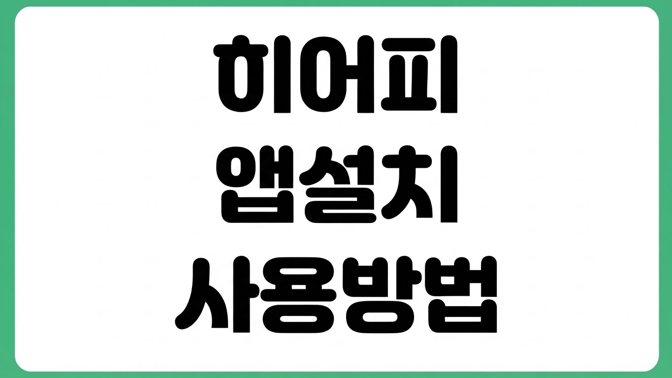 멀미 완화 예방 히어피 Hearapy 앱 어플 설치 다운로드 방법 사용법 후기